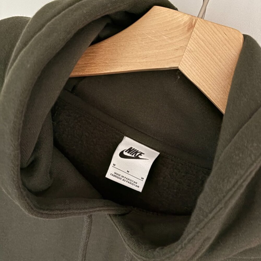 Nike Club Fleece Pullover Hoodie Olive Green
